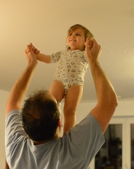 climbing on daddy1